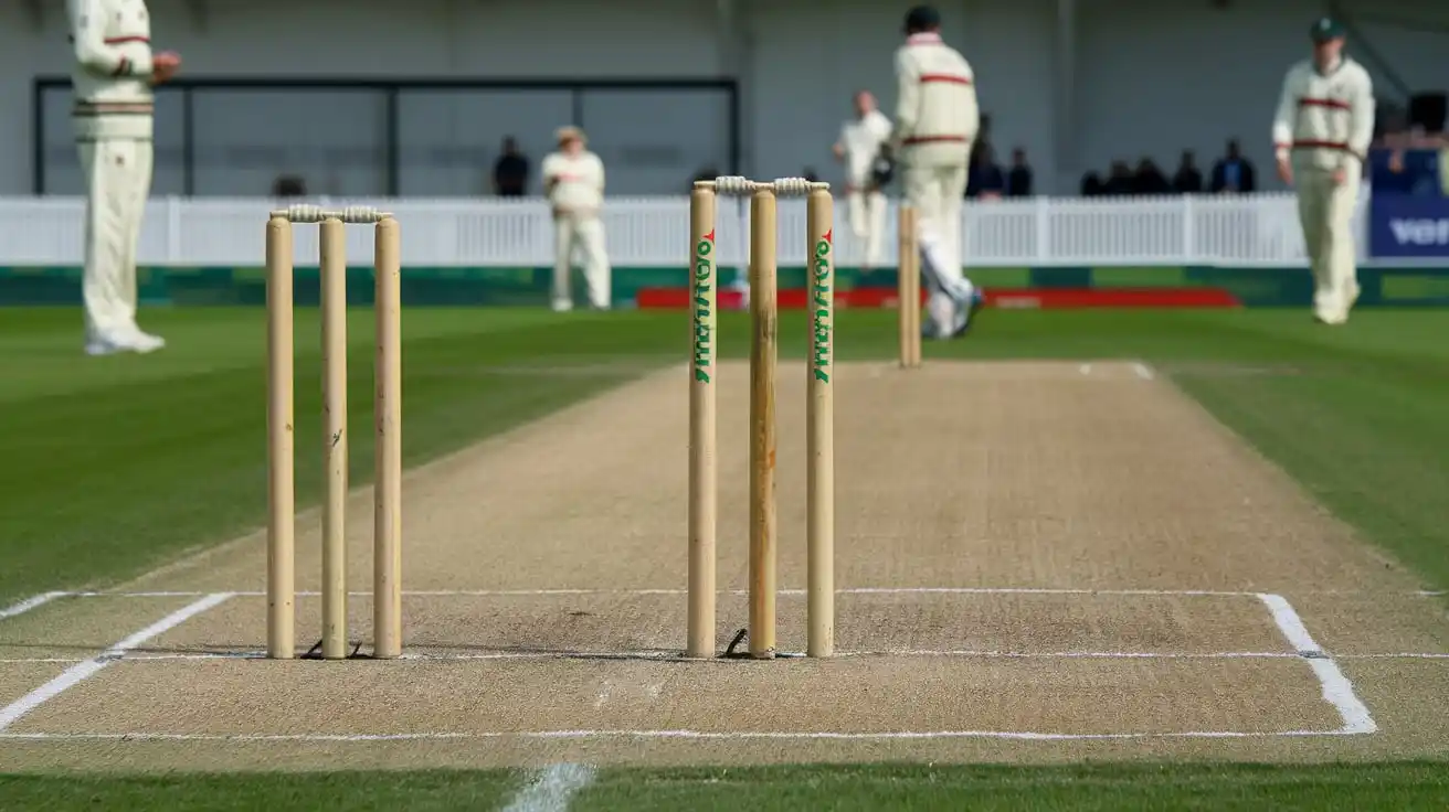 Cricket player batting